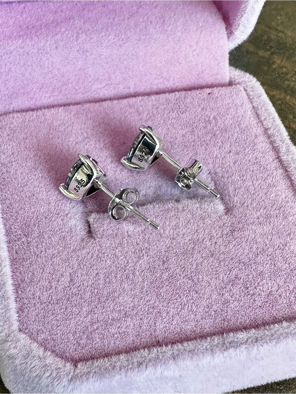 Heart-Shaped Mystic Topaz Stud Earrings - Picture 6 of 6